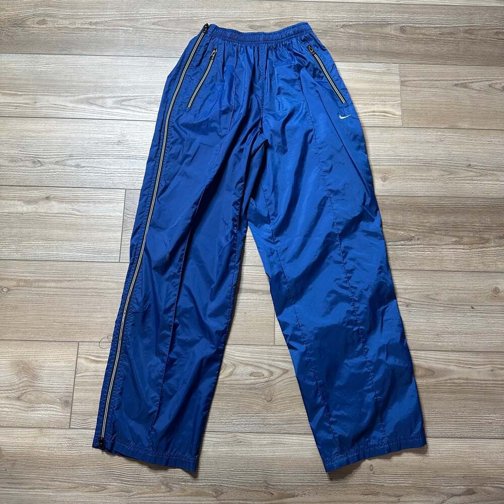 Nike Vintage 90s Zip Away Blue Windbreaker Nylon Pants Size Medium